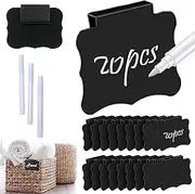 GYB 20 PCS Label Holders, Basket Labels Clip, Reusable Labels for Storage Bins Pantry Labels Clip Label Holder Removable for Basket Pantry Organization Boxes Clips