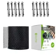 Plastic Gutter Guard 6”x 40Ft Mesh Roll,DIY Leaf Protection Cover 6INX40FT