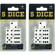 10pc Cardinal Classic Dice Pack/Set f/ Board/Table Games/Play/Roll Black/White