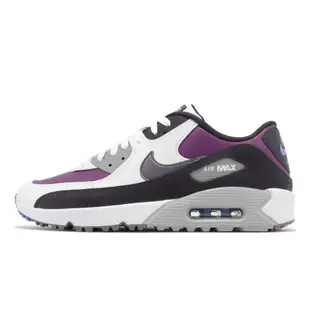 Nike 高爾夫球鞋 Air Max 90 Golf NRG 葡萄紫 黑 白 緩震 抓地 休閒鞋 男女鞋 DQ4128-155