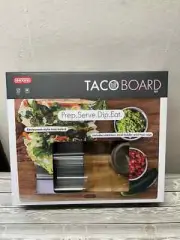 Charcuterie Taco Serving Board- Dexas Acacia - New In Box