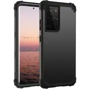 MCC Impact Samsung Galaxy S21 Ultra Shockproof 3in1 Rugged Case Cover G998 [Black]