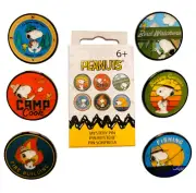 Loungefly Peanuts Camp Snoopy Badges Mystery Box Enamel Pins - SET of 6
