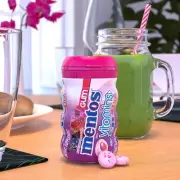 Mentos Gum with Vitamins - Berry 45 pieces in Each Pack (Pack of 6)