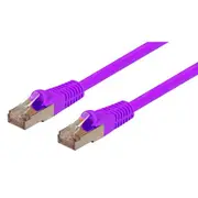 Dynamix PLP-AUGS-1 Cat6A RJ45 Patch Lead - 1m - Purple S/FTP - Shielded - 10G - 500MHz - Slimline - Gold Plated [PLP-AUGS-1]