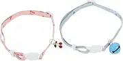 POPETPOP Elegant Pet Collars Set 2pcs Dog Kitten Necklaces Adorable Decorative Accessories for Parties and Occasions