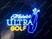24"x18" Vivid LED Michelob Ultra Beer Golf Bag Neon Sign Light With Dimmer