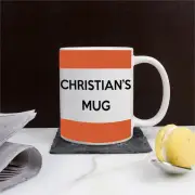 Personalised Orange Stripes Mug