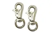 Bull Snap Clip With Hook Easy Open Steel Nickel Plated Horse Rope Lead Rug X 2