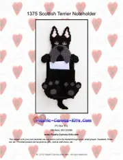 Scottish Terrier Note Holder- Plastic Canvas Pattern or Kit