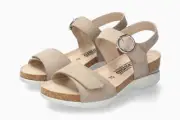 Mephisto Women's Oriana Warm Grey Vp 260 Wedge Platform Ankle Strap Sandals