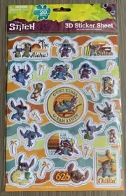 2 pack Stitch 3D Sticker Sheet