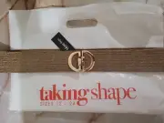 Taking Shape Plus Size Belt D Ring Bronze Stretch Size L/xl Fits 20 To 26