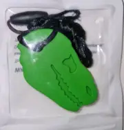 Brand New Sensory Chew Teether Necklace Chewellery Green Dinosaur Head