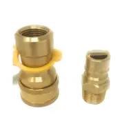 Propane Hose Quick Connecting Female and Male Connectors Connecting Adapter