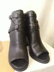 Call It Spring Women's Katzenberg Black Open Toe Boots US Size 8.5