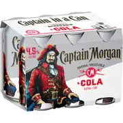 [Captain Morgan] Captain Morgan Spiced Rum & Cola Can 4.5% 375mL