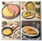 Omelette FRIDGE MAGNET Set