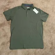 Men’s XL R.M. Williams Mornington Pique Olive Green Polo Shirt. NWT