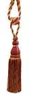 DÉCOPRO Tassel Tieback, Style# TBH15, Color# 1253 - Burgundy Gold Red [Set of 4]