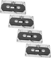 JOINPAYA 4pcs Blank Cassette Tapes 30 Minute Recordable Clear Audio Cassettes Tape for Speech Music Recording School Teaching Supplies