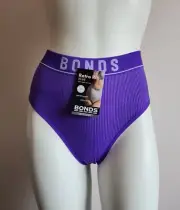 Bonds Ladies WQRQT URB Royal Business Tonal Retro Rib Hi Hi Brief Size 12 New
