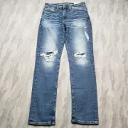 American Eagle Jeans Mens 29x30 Blue Slim Destroyed Next Level Flex NWT