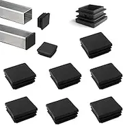 YouU 75 x 75 mm Square Tube Black Plastic Plug End Cap Fence Post Pipe Cover Pipe Chair Sliding Insert Finishing Plug Heavy Pipe Post End Cap 6 Pieces