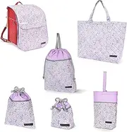 COLORFUL CANDY STYLE NU204700 Kindergarten Entrance School Entrance 6-Piece Set, Lesson Bag, Quilting (Gusseted), Shoe Case, Drawstring Bag, Gymnastics Clothing Bag, Lunch Bag, Cup Bag, Small Items,