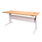 Electric Workstation Beech And White Satin 1500Mm