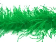 2 Yards - Kelly Green 2 Ply Ostrich Medium Weight Fluffy Feather Boa Mardi Gras
