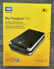 WD My Passport Pro *Mac* Portable RAID Storage Thunderbolt Performance 4TB