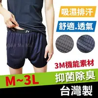 在飛比找樂天市場購物網優惠-【現貨】台灣製NICKENT 吸濕排汗平口褲9046 3M機