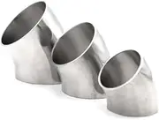 19/25/32/38/45/51/63/76/102 OD SS304 316L Stainless Steel Sanitary Weld 45 Degree Elbow Pipe Fitting Homebrew(SS316L,51mm x 1.5mm)