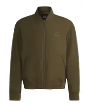 x Porsche piped-trim bomber jacket EU52,EU54 dark green
