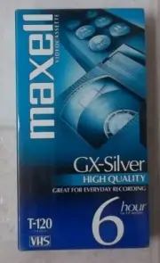 NEW Sealed MAXELL High Quality GX-Silver 6 Hours T-120 Blank VHS VCR Tape