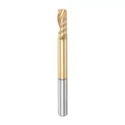 4mmx12mm Titanium Plated High Speed Steel Single Flute End Mill Bit 45mm Length