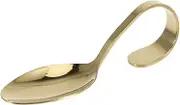 HOLIDYOYO Hotel Stainless Steel Spoon Curved Handle Serving Spoon Set Cooking Utensils Tableware