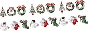 [TEHAUX] 3 Sets 6 Pcs Enamel Pin Brooch Christmas Snowman Bell Tree Party Supplies Random Style