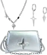 Silver Stars Y2K Purse Star Y2K Accessories Early 2000S Y2K Accessories Sliver P