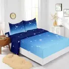 Colour Gradient Pattern Bed Decor Fitted Sheet Set Single/Double/Queen/King Size