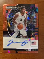 Tyrique Jones 2020-21 Prizm Draft Picks Basketball Pink Cracked Ice Auto