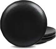 Stone Lain Rio 4-Piece Salad Plate Set Stoneware, Black
