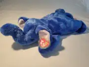 Ty BEANIE Buddy Peanut Royal Blue Elephant. Mcwt