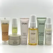 8 Pc OUAI Melrose Place Scrub Shampoo Conditioner Wave Masque Hair Oil Gift Set