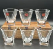 RCR Fusion Ultraclear Crystal 6 oz. Glasses/Made in Italy/ New /Box shows wear ~