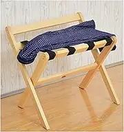 Luggage Rack Suitcase Stand Folding Luggage Rack Wood Luggage Racks Stands for Hotel Bedroom Guest Room Luggage Shelf Luggage Stand(Natural)