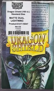 10 new 100 ct pk Dragon Shield Dual Matte Deck Sleeves Protectors Lightning