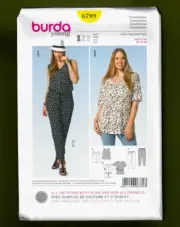 Misses Top, Pants & Vest Sewing Pattern~Easy! (Sizes 16-28) Burda Young 6789