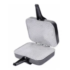 Waffle Maker Lasunka USSR Thin Square Waffles All Metal Black Silver US Plug
